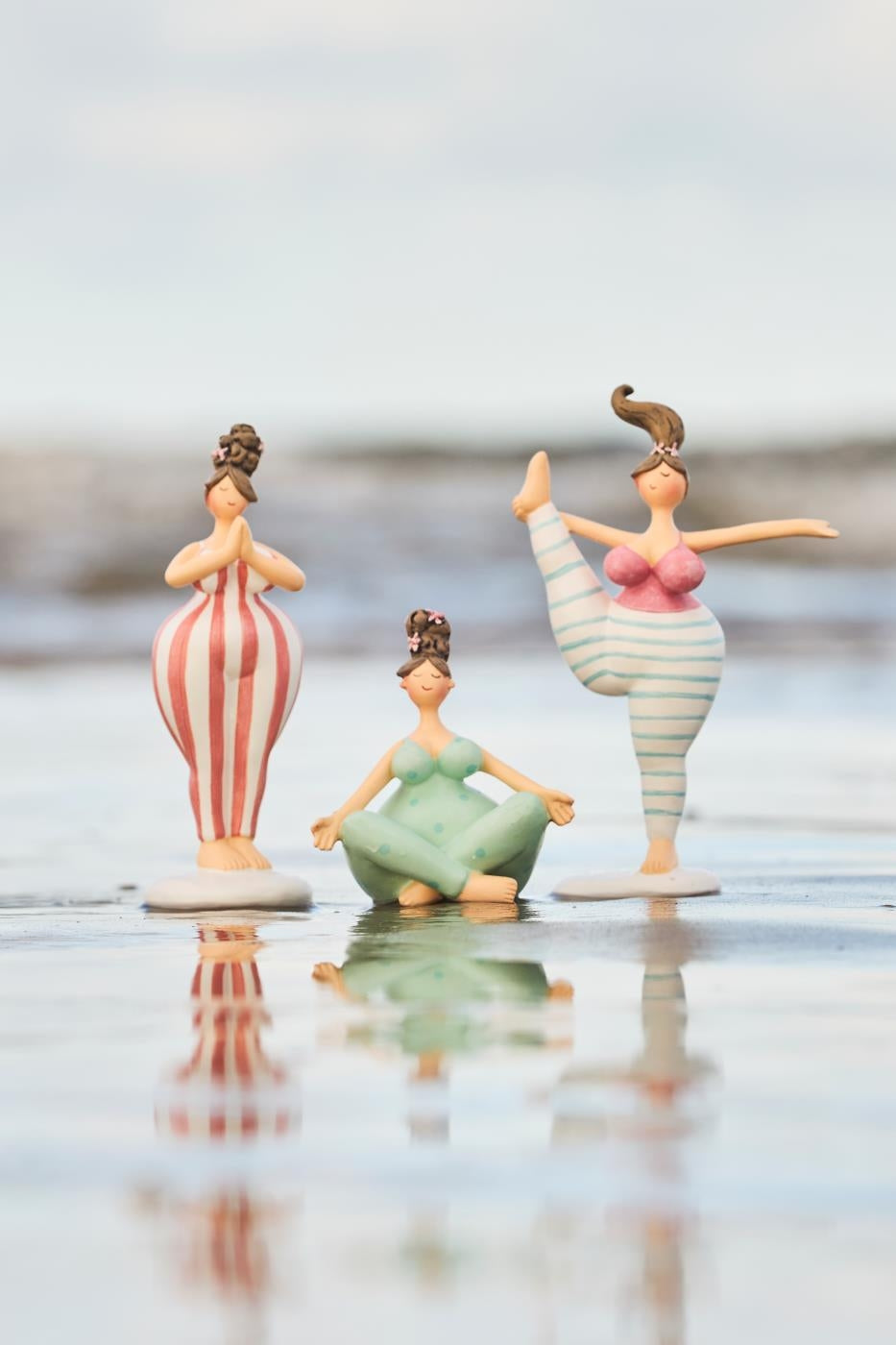 Damer i yoga positur pr stk,