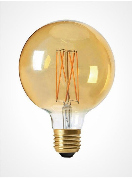 PRhome Elect LED pære, globe 125mm 2,5w gold