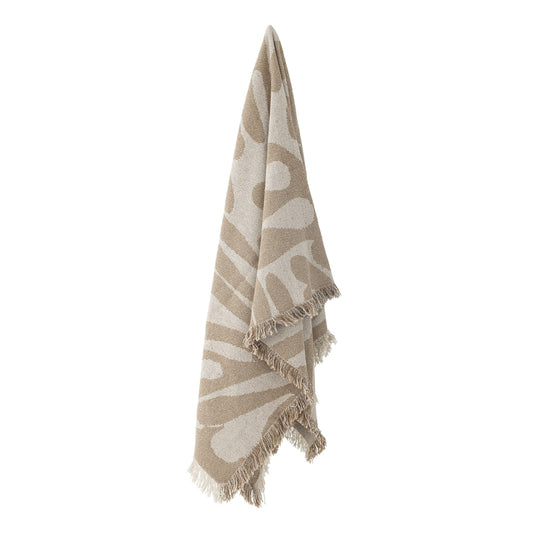 AlkPledd Brun Gjenvent Bomull L 160 x 130 cm
